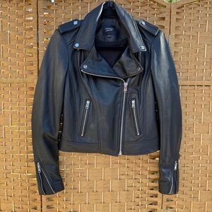 Lamarque Donna Black Leather Jacket Women’s Small